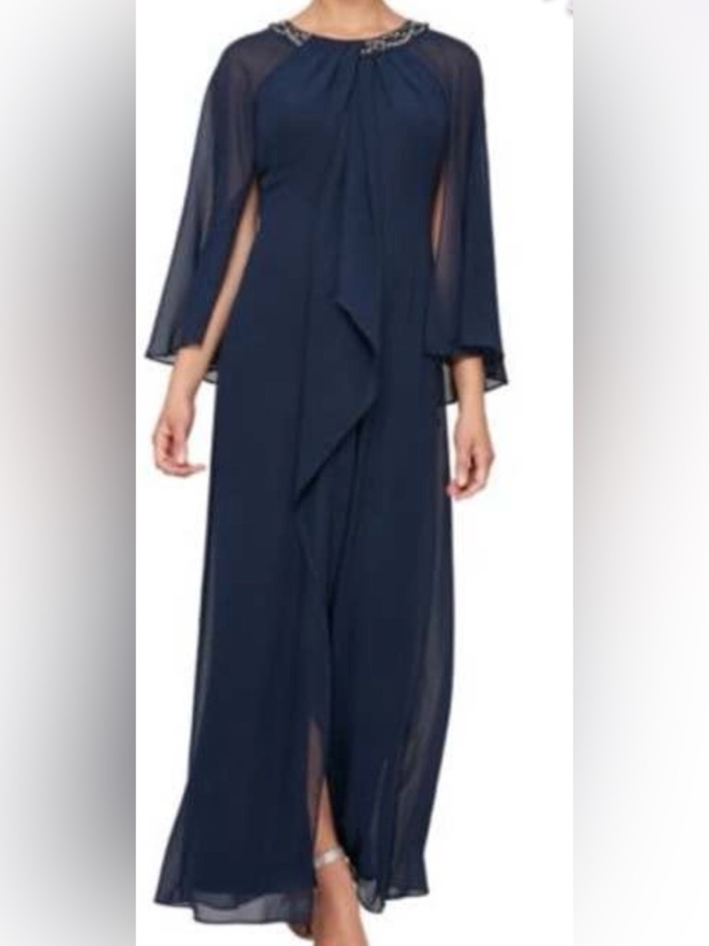 Dark Blue Formal Wedding Guest Dress with  with Replacement Hardware Pack